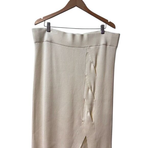 Anthropologie Maeve Skirt Womens Size 3X Desiree Knit Ivory Boho Midi Stretch - Picture 4 of 9